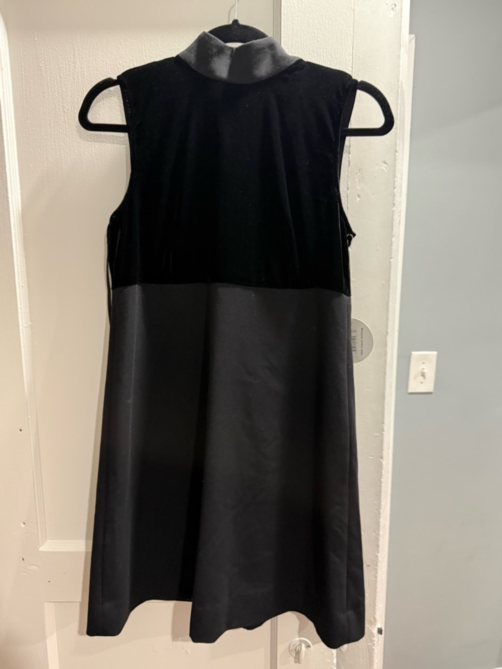 Sleeveless Black Midi Dress with Mock Neck